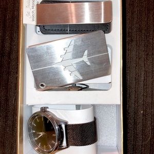 Watch, Money Clip, and Business Card Holder